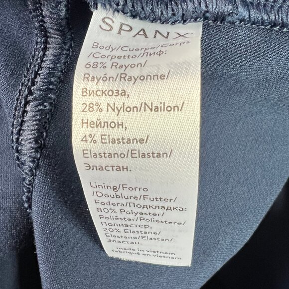 Spanx Pants Women's 36x27* Ponte Slim Straight High Rise Blue Stretch Tag XXL - Picture 8 of 16